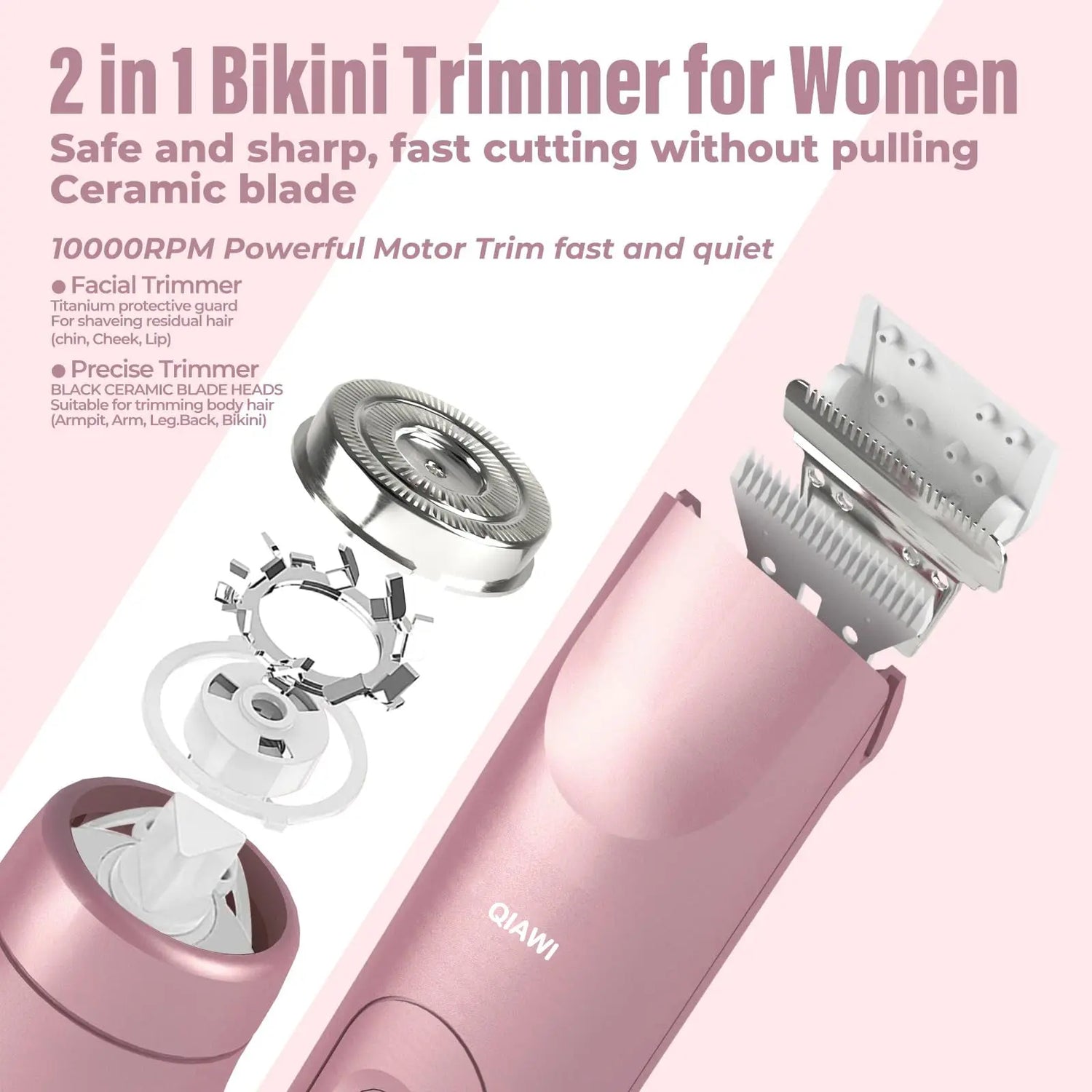 Last 3 Hours: 2nd Only $9.99!  QIAWI 2-in-1 Women’s Electric Shaver – Dual Head Precision Trimmer mysite