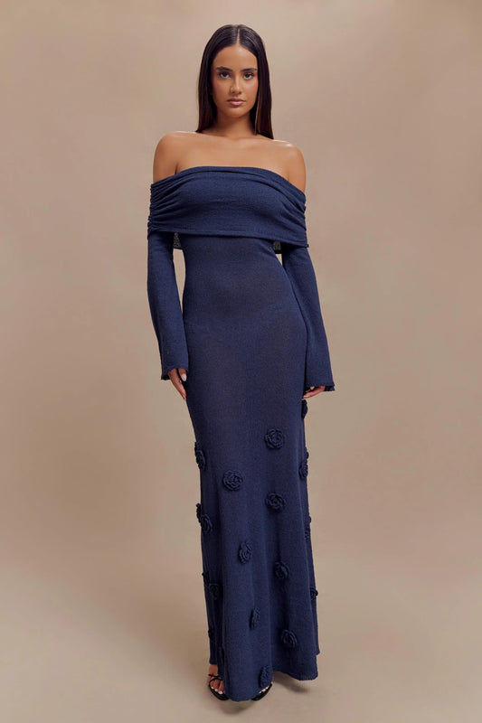 VICTORIA MAXI DRESS - NAVY - NEOSHOP