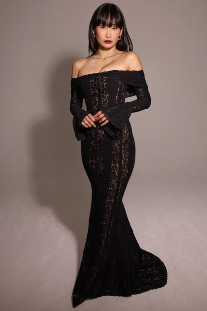 ELENA MAXI DRESS - BLACK - NEOSHOP