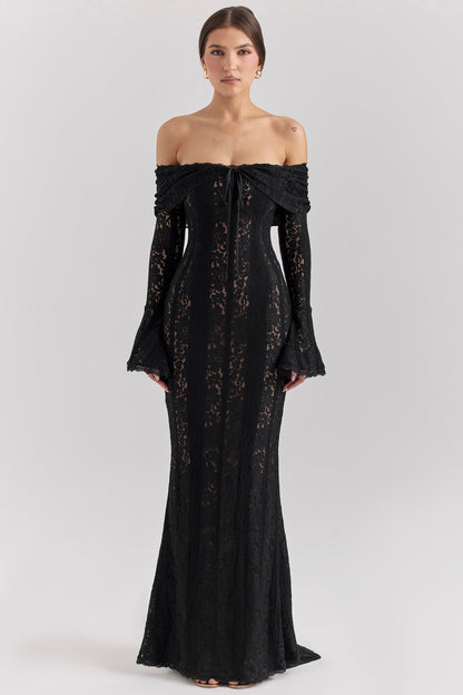 JULIETTE MAXI DRESS - BLACK - NEOSHOP