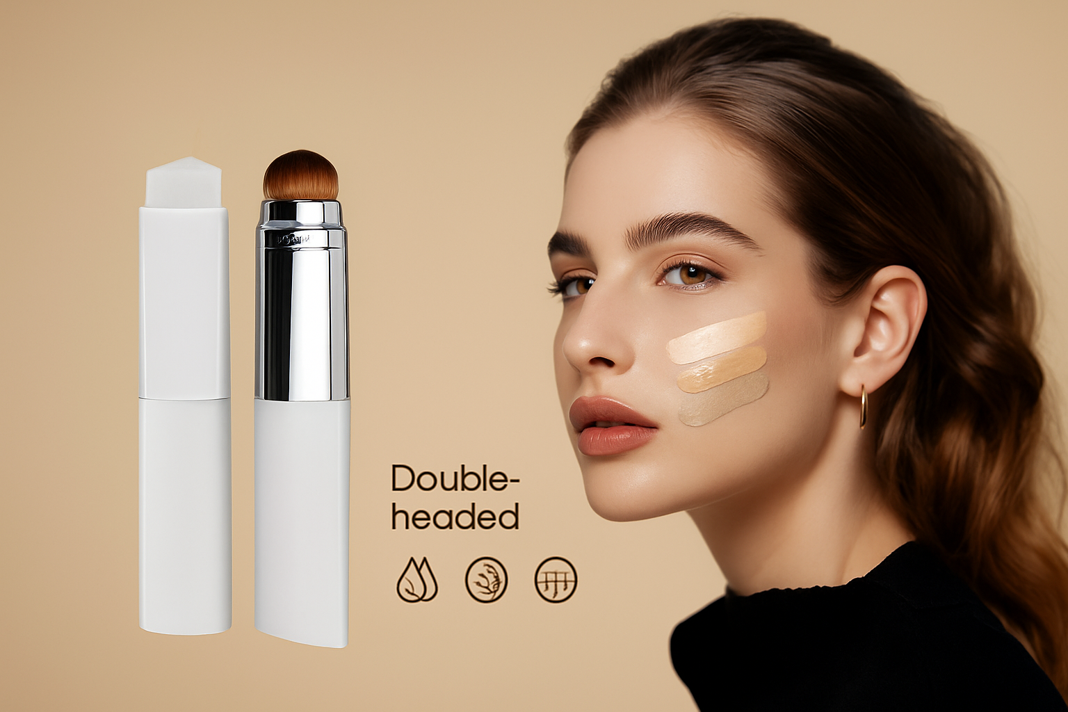 Flawless Skin On-the-Go – Dual-Head Foundation Stick 💫 Prolaconic