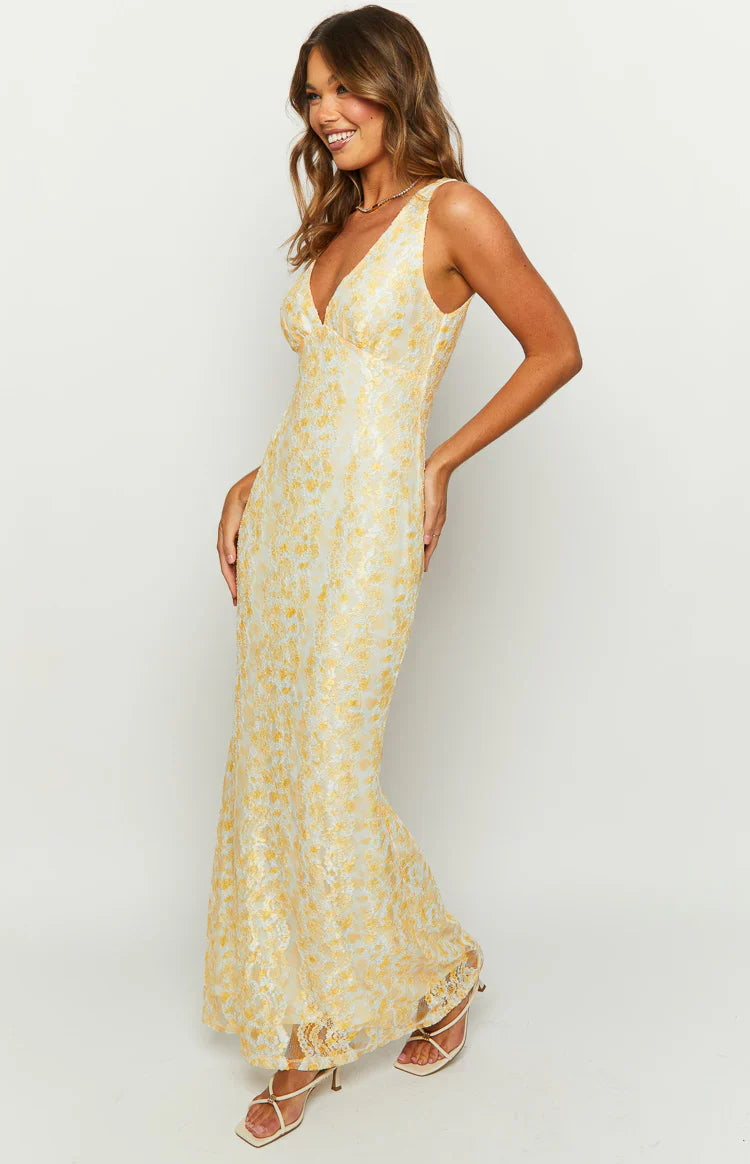 LIORA MAXI DRESS - YELLOW - NEOSHOP