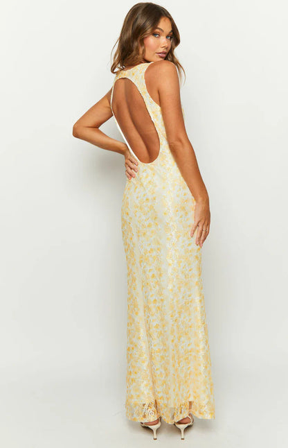 LIORA MAXI DRESS - YELLOW - NEOSHOP