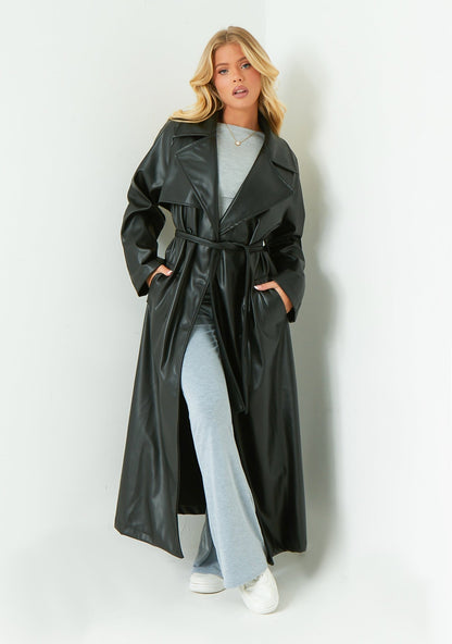 Dani Leather Trench Coat Lavva