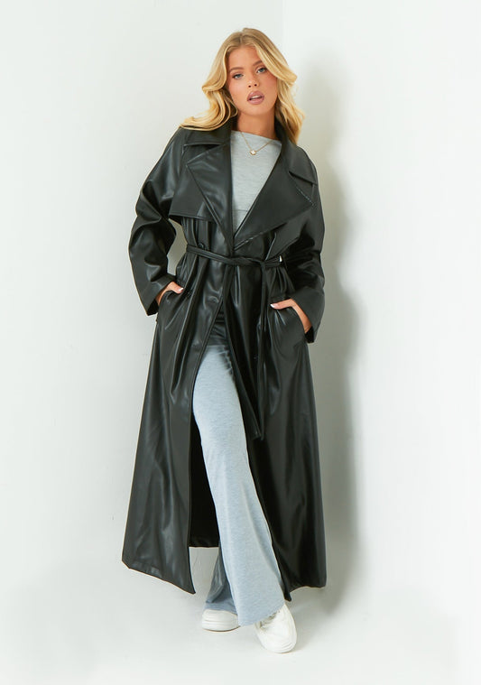 Dani Leather Trench Coat Lavva