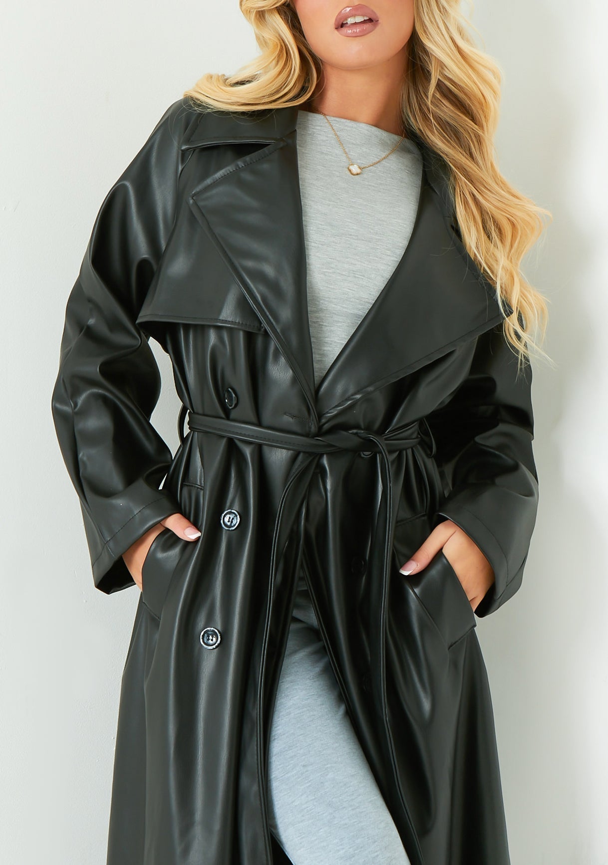 Dani Leather Trench Coat Lavva