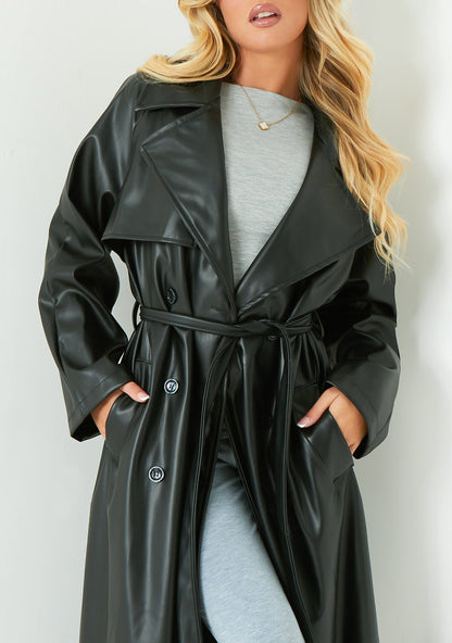 Dani Leather Trench Coat Lavva