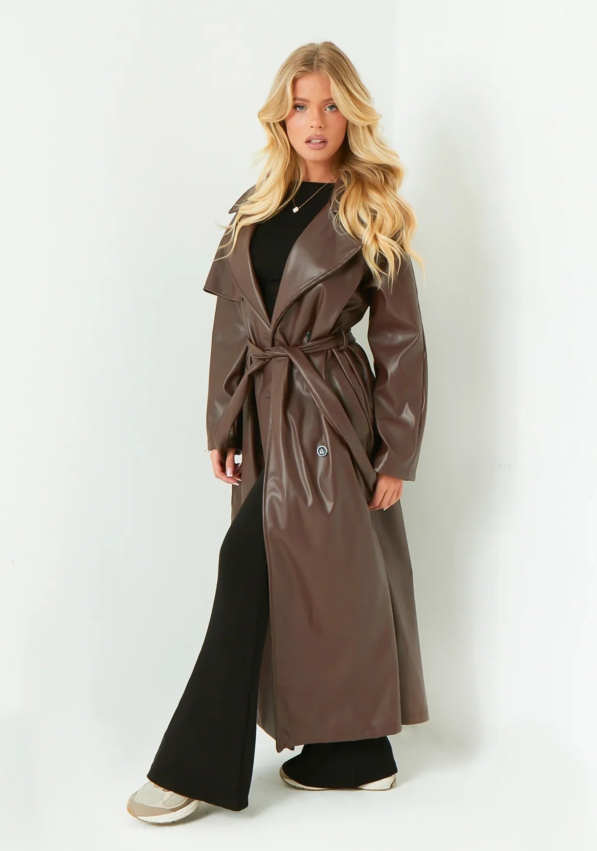 Dani Leather Trench Coat Lavva