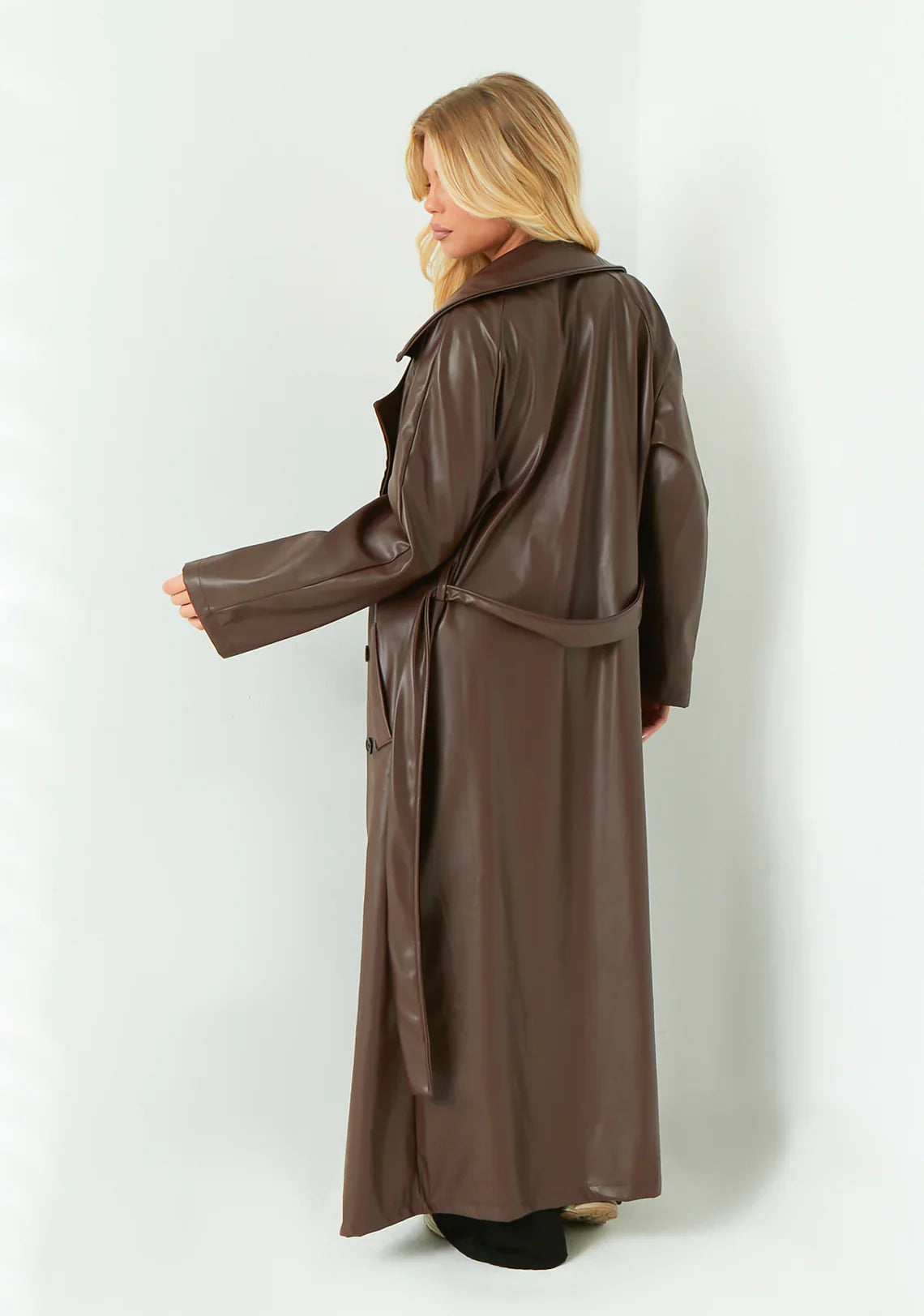 Dani Leather Trench Coat Lavva