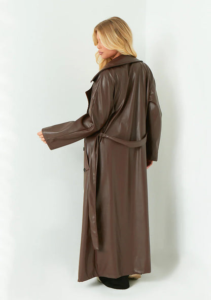 Dani Leather Trench Coat Lavva