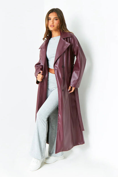 Dani Leather Trench Coat Lavva