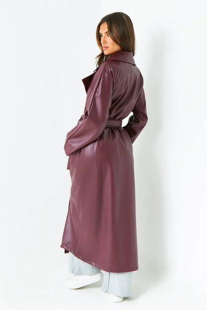 Dani Leather Trench Coat Lavva