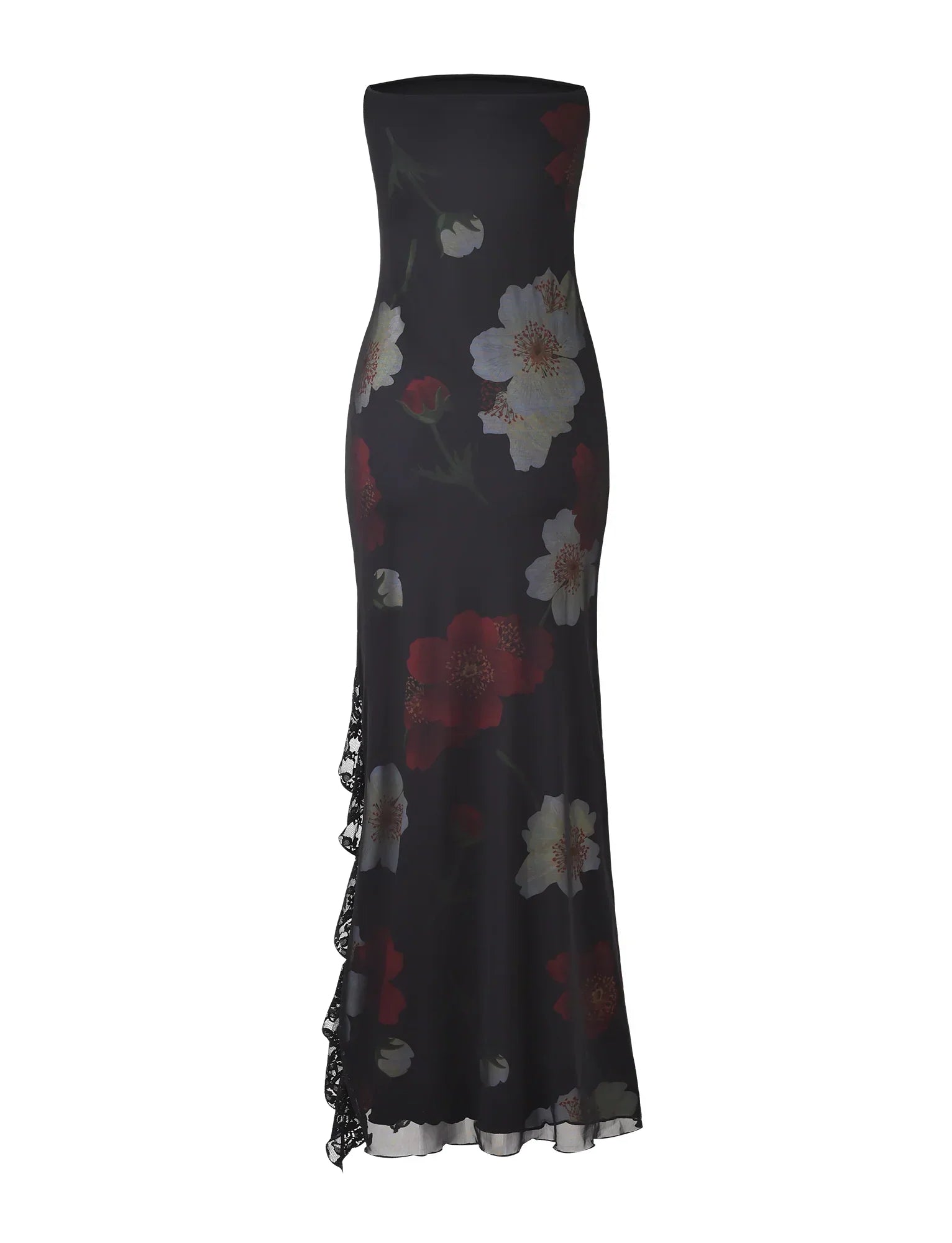 Nima Black Rose Maxi Dress Lavva