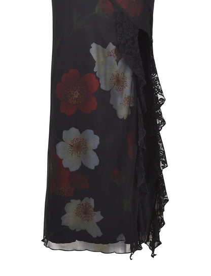 Nima Black Rose Maxi Dress Lavva