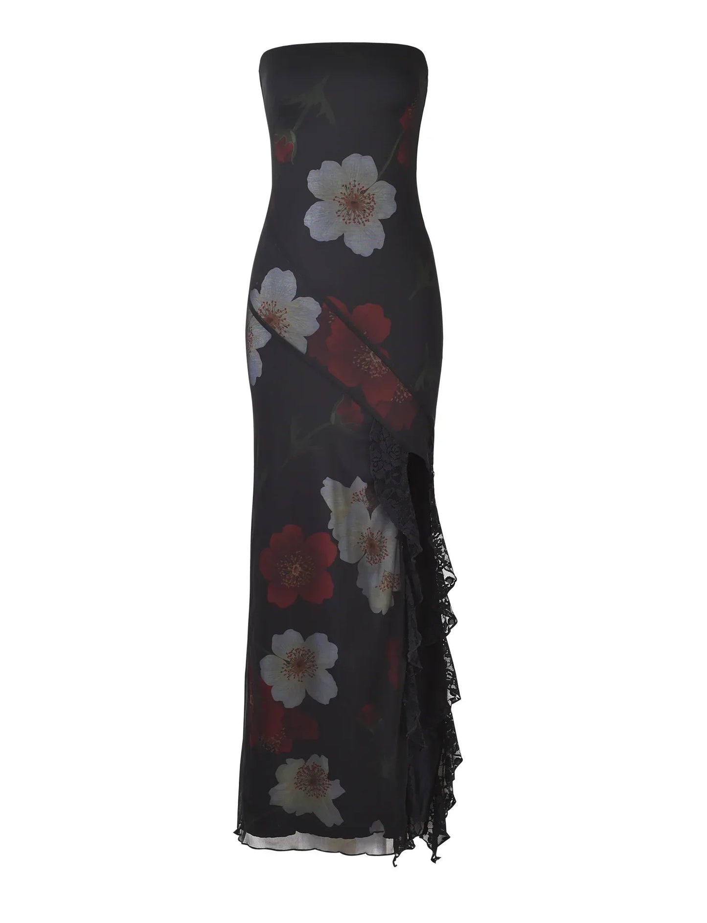 Nima Black Rose Maxi Dress Lavva