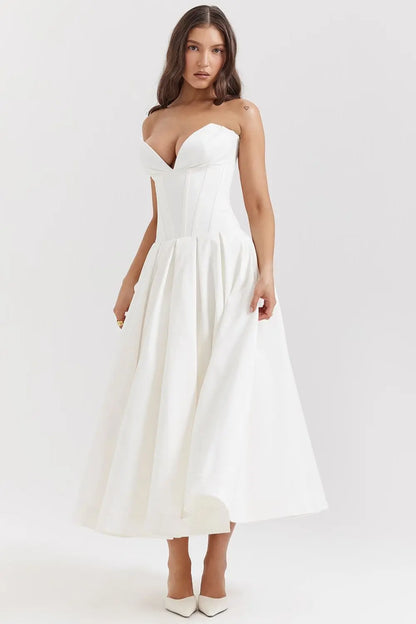 ZARIA MAXI DRESS - WHITE - NEOSHOP