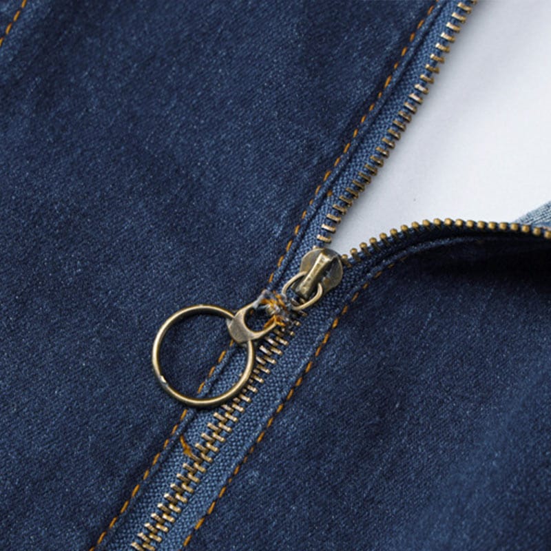 Lucie Backless Heart Denim Jumpsuit Lavva