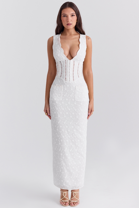EMILIA MAXI DRESS - WHITE - NEOSHOP