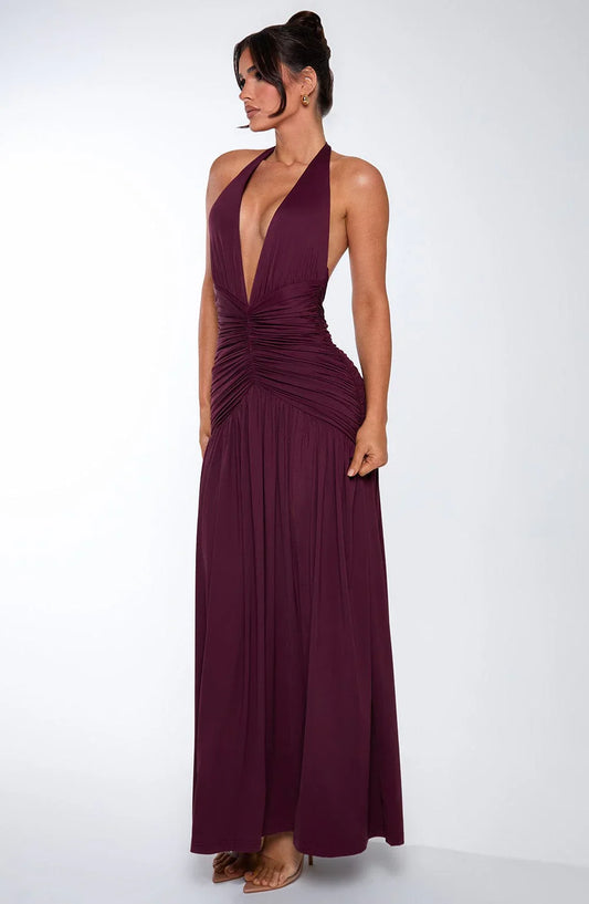 ALICIA MAXI DRESS - WINE - NEOSHOP