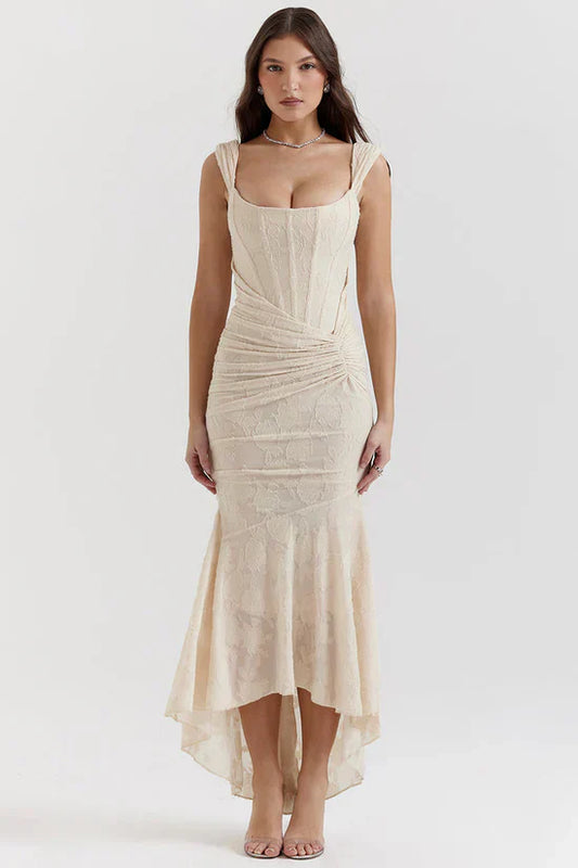 MOLLY MIDI DRESS - CREAM - NEOSHOP